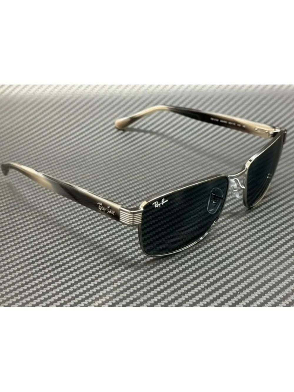 New Ray-Ban Men Gunmetal Sunglasses 62-18-145